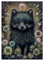 Plakat dla dziecka obrazki dziecięce wilk 30x40 cm