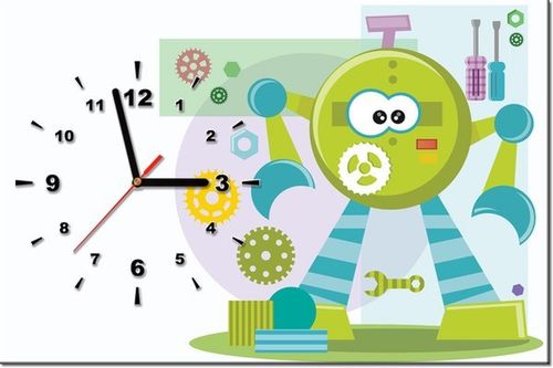 60CM 40CM ZEGAR OBRAZ KULISTY ROBOT DRUK PŁÓTNO RAMA na Arena.pl