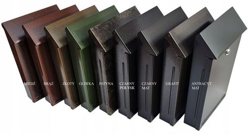 Skrzynka na listy Pocztowa A4 z Napisem, ANTRACYT, CZARNY -kolory na Arena.pl