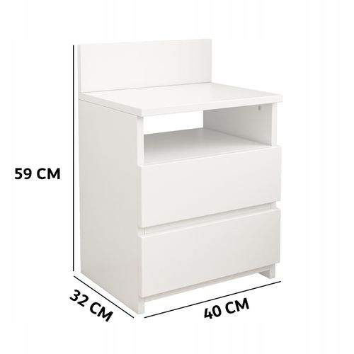 Szafka nocna biała loft nowoczesna 40cm na Arena.pl