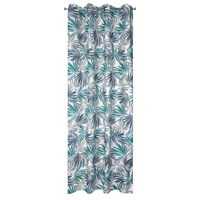 ZASŁONA MIKROFIBRA PRZELOTKI PALMY 140X250 TURKUS