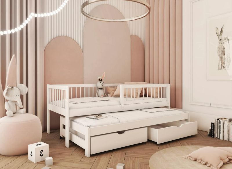 Łóżko 2- osobowe Softi 80x180 z wysuwem zdjęcie 1