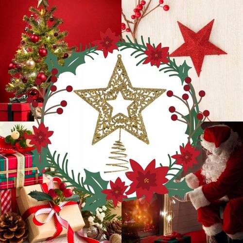 Czubek na choinkę XL 18,5x14,5 cm BOŻE NARODZENIE KSN142 na Arena.pl