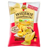 Wiejskie Ziemniaczki Chipsy ziemniaczane o smaku masła z solą 130 g