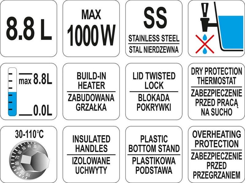 warnik do wody 8.8l. - yg-04301 zdjęcie 7