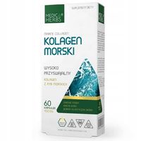 KOLAGEN MORSKI RYBI bez dodatków MOCNE STAWY KOŚCI WŁOSY Jędrna skóra 60cap