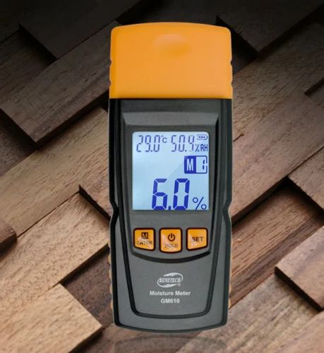 WILGOTNOŚCIOMIERZ MIERNIK WILGOTNOŚCI DO DREWNA 4 GRUPY POMIARU 9V+ BATERIE na Arena.pl