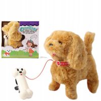 PLUSZOWY INTERAKTYWNY PIESEK NA SMYCZY SZCZEKA CHODZI NA PILOTA KOŚĆ