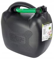 KANISTER PLASTIKOWY NA PALIWO OWALNY CZARNY Z LEJKIEM 20L