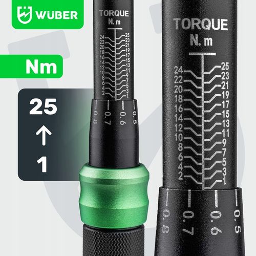 KLUCZ DYNAMOMETRYCZNY 1/4" Z BLOKADĄ 1-25NM CERTYFIKAT KALIBRACJI CR-V ETUI na Arena.pl