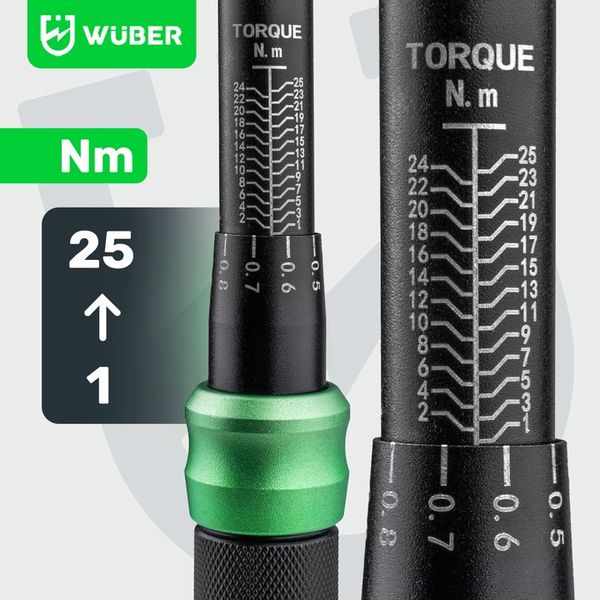 KLUCZ DYNAMOMETRYCZNY 1/4" Z BLOKADĄ 1-25NM CERTYFIKAT KALIBRACJI CR-V ETUI zdjęcie 13