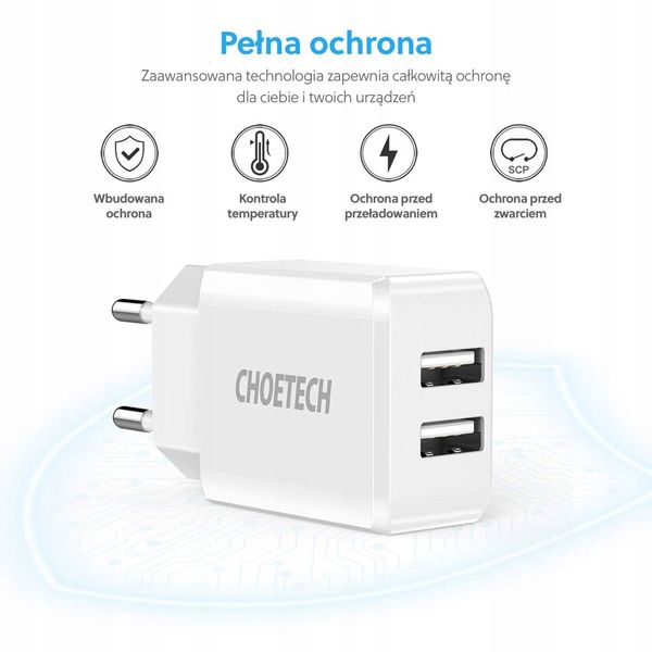 ZASILACZ ŁADOWARKA SIECIOWA DO KAMER 2A, 2xUSB zdjęcie 7