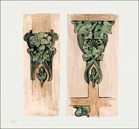 Bronze capitals for the interior of the Fouquet boutique, Alphonse Maria Mucha - plakat 40x40 cm