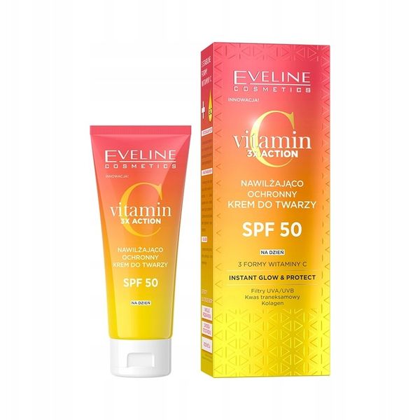Eveline Cosmetics Vitamin C 3X Action krem SPF 50 zdjęcie 1