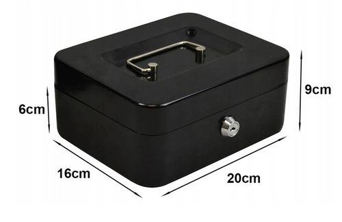 DUŻA KASETKA SEJF METALOWY XXL NA PIENIĄDZE DOKUMENTY + 2 KLUCZYKI na Arena.pl