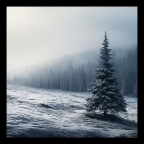 Plakat 30x30cm Samotna Choinka na Arena.pl