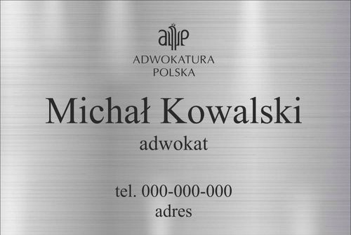 Tabliczka Kancelaria Adwokacka grawerowana grawer na Arena.pl