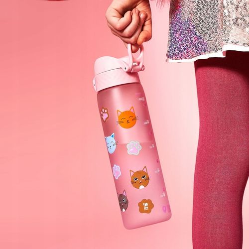 BUTELKA NA WODĘ DLA DZIEWCZYNKI NA TRENING ZABAWNE KOTKI ŁAPKI ION8 0,5 l na Arena.pl