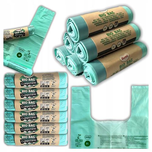 WORKI NA ŚMIECI BIODEGRADOWALNE 60SZT 5L BIO WORKI NA ODPADY KOMPOSTOWALNE na Arena.pl
