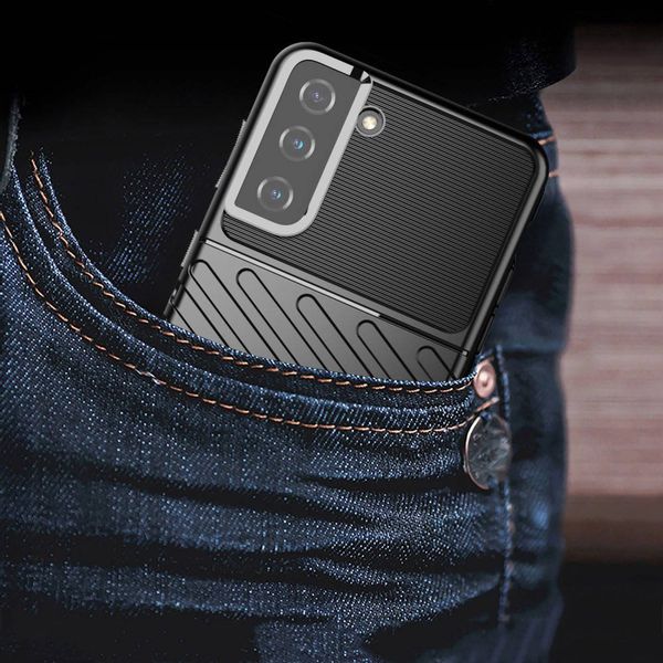 Etui Samsung Galaxy S21+ Plus Pancerne Thunder Czarne zdjęcie 8