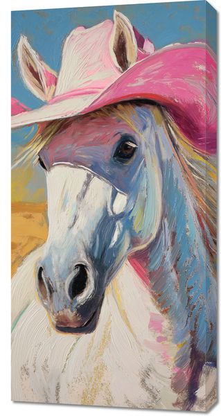 Obraz 50x100cm Różowy Kapelusz zdjęcie 1