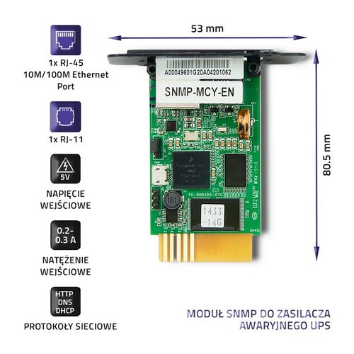 Qoltec Moduł SNMP do zasilacza awaryjnego UPS na Arena.pl