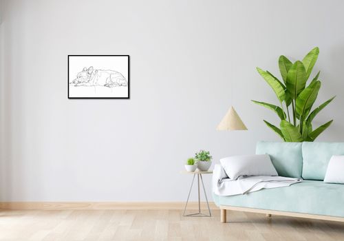 Plakat 59,4x42cm Śpiący Psiak na Arena.pl