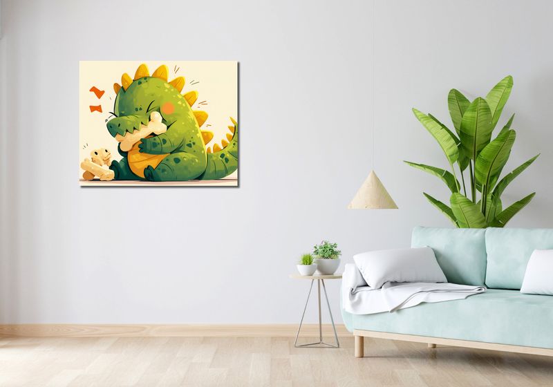 Obraz 90x70cm Uroczy Dinozaur zdjęcie 2