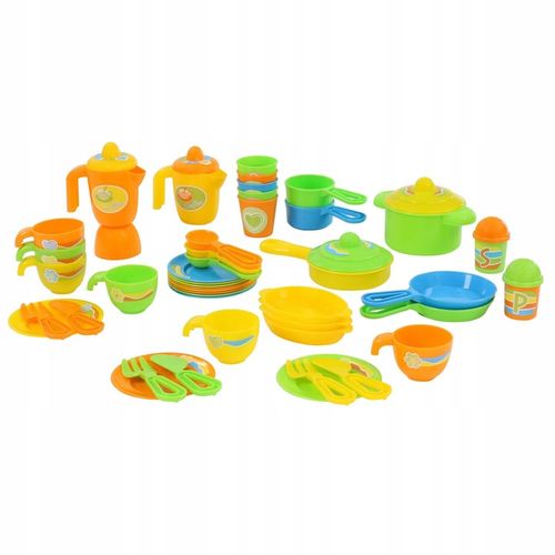 WADER Duży zestaw naczyń w pudełku 50 el garnki na Arena.pl