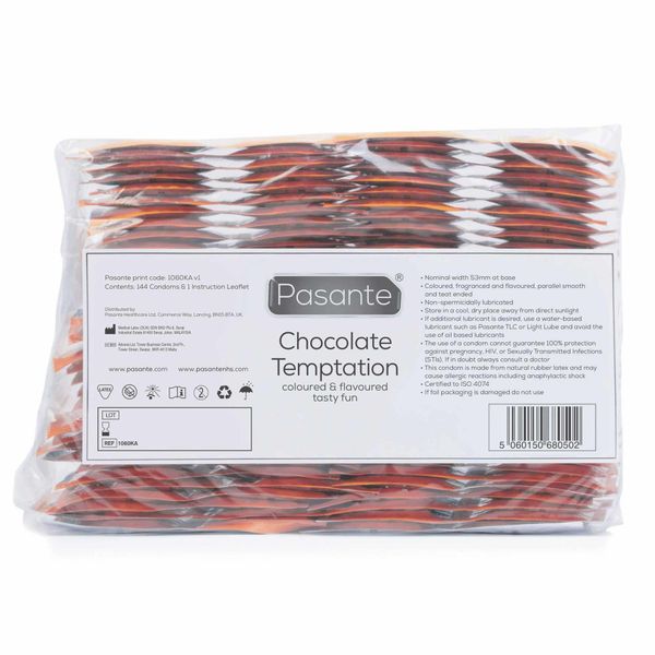 Pasante Chocolate Condoms Bulk Packs 144 Pcs zdjęcie 1