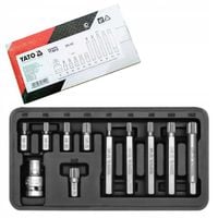 YATO ZESTAW KOMPLET 11 BITÓW KOŃCÓWEK WKRĘTAKOWYCH SPLINE YT-0415