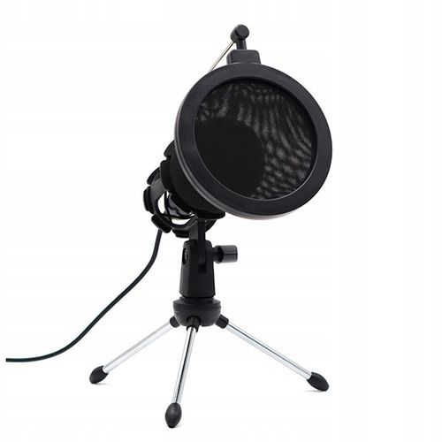 MIKROFON ZE STATYWEM STOJAKIEM DO NAGRYWANIA STUDYJNY YOUTUBE GAMING na Arena.pl