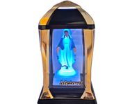 MĄŻ MĘŻOWI ZNICZ  LAMPION LATARNIA NA GRÓB KPL ZŁOTO+FIGURKA LED