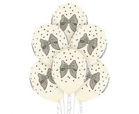 Balony lateksowe ciemne Kokardki, 6 szt.