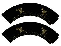 Papilotki do babeczek na sylwestra Happy New Year, 6 szt.