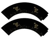 Papilotki do babeczek na sylwestra Happy New Year, 6 szt.