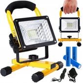 MOCNY HALOGEN PRZENOŚNY LED DUŻA LAMPA ROBOCZA AKUMULATOR NAŚWIETLACZ