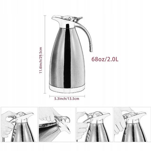 TERMOS KOLBA DZBANEK NA WODĘ IZOLOWANY PRÓŻNIOWO ZE STALI NIERDZEWNEJ na Arena.pl