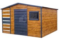 Schowek - Domek Ogrodowy 2,5x2,5m + Wiata 1m Drzwi Okno drewnopodobny ID627