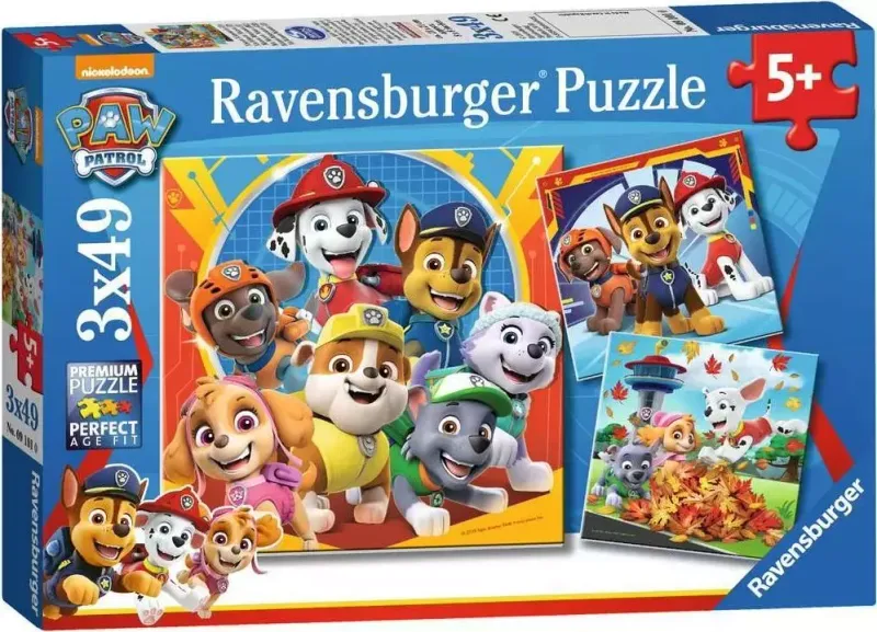 Puzzle 3x49 elementów. Psi Patrol zdjęcie 1