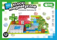 Klocki magnetyczne 100 elementów bloki kwadraty na magnes 3D