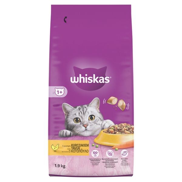 Whiskas karma sucha kurczak 1,9 kg zdjęcie 1