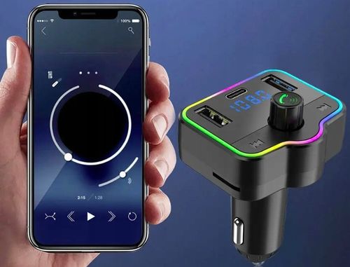 TRANSMITER SAMOCHODOWY BLUETOOTH 5.0 ROZMOWY RADIO 2x USB 1x TYP C PILOT na Arena.pl