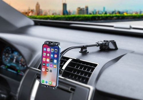 Uchwyt na telefon do samochodu, do tabletu, na szybę kokpit deskę mocny na Arena.pl