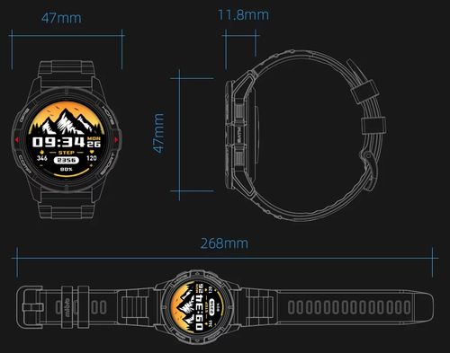 Smartwatch Mibro GS Active srebrny na Arena.pl