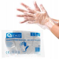 rękawiczki jednorazowe ochronne foliowe hdpe 100szt. geko