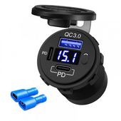 ŁADOWARKA USB SOLVIAN DUAL PORT 65W QC3 PD LED WOLTOMIERZ