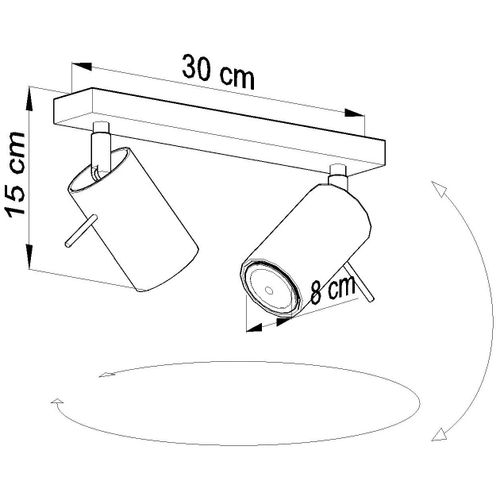 LAMPA sufitowa SL.0450 metalowa OPRAWA listwa SPOT ścienne tuby szare na Arena.pl