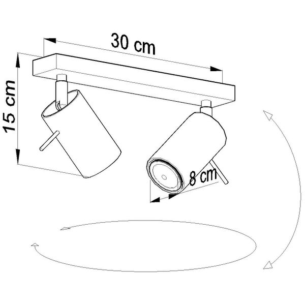 LAMPA sufitowa SL.0450 metalowa OPRAWA listwa SPOT ścienne tuby szare zdjęcie 4
