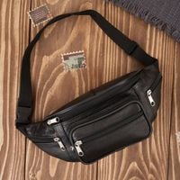 saszetka nerka męska skórzana na pas czarna abruzzo abr-41